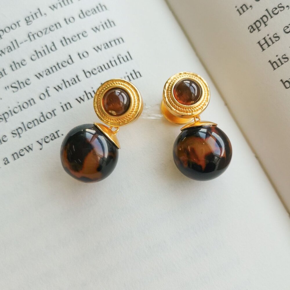 Julie Vos Gold and Tortoise Earrings